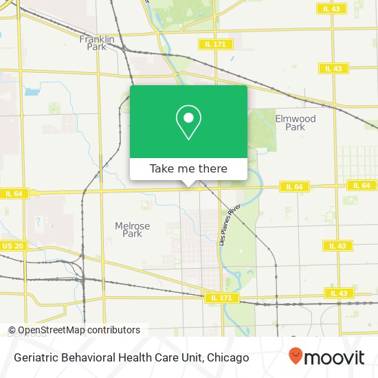 Geriatric Behavioral Health Care Unit map