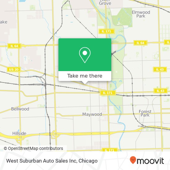 Mapa de West Suburban Auto Sales Inc