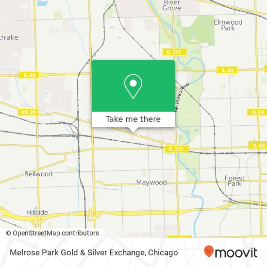 Mapa de Melrose Park Gold & Silver Exchange