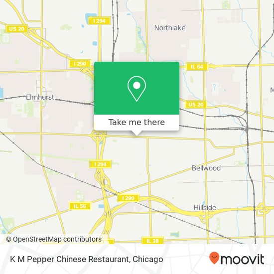 K M Pepper Chinese Restaurant map