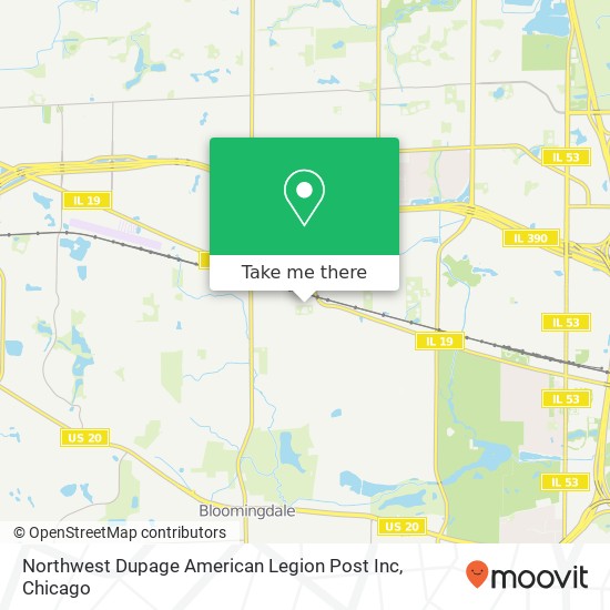 Northwest Dupage American Legion Post Inc map
