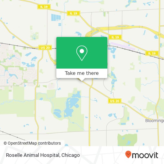 Mapa de Roselle Animal Hospital