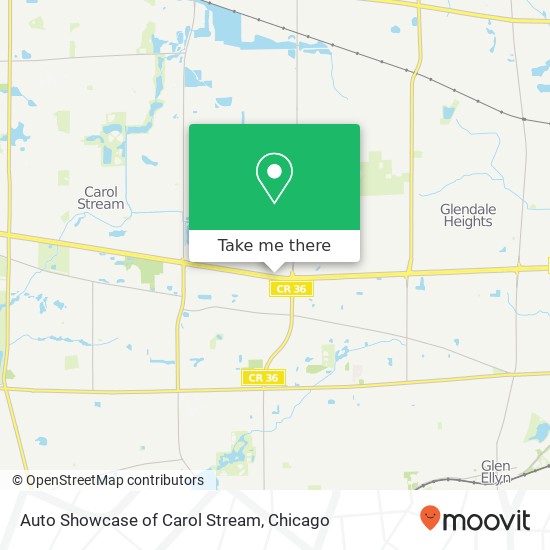 Auto Showcase of Carol Stream map