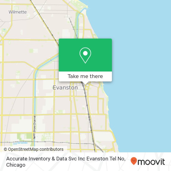 Mapa de Accurate Inventory & Data Svc Inc Evanston Tel No