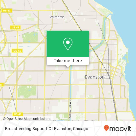 Mapa de Breastfeeding Support Of Evanston