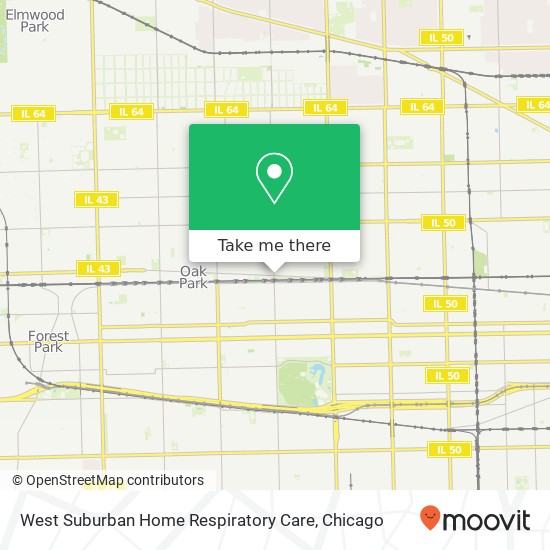 West Suburban Home Respiratory Care map