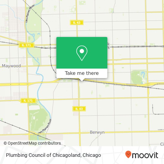 Mapa de Plumbing Council of Chicagoland