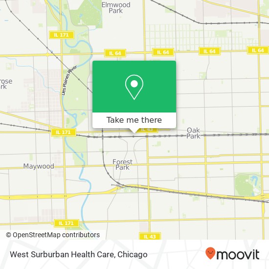 West Surburban Health Care map