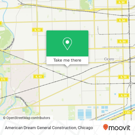 American Dream General Construction map