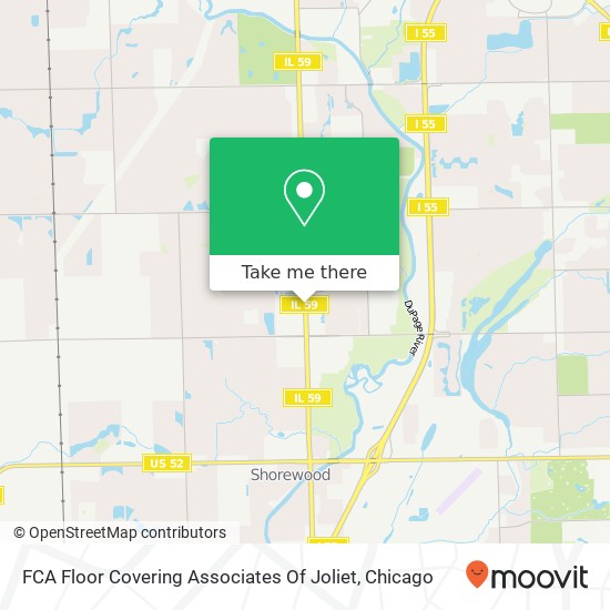 FCA Floor Covering Associates Of Joliet map