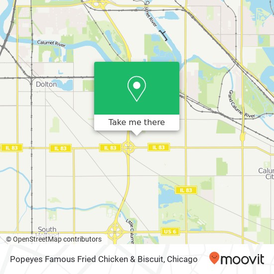 Mapa de Popeyes Famous Fried Chicken & Biscuit
