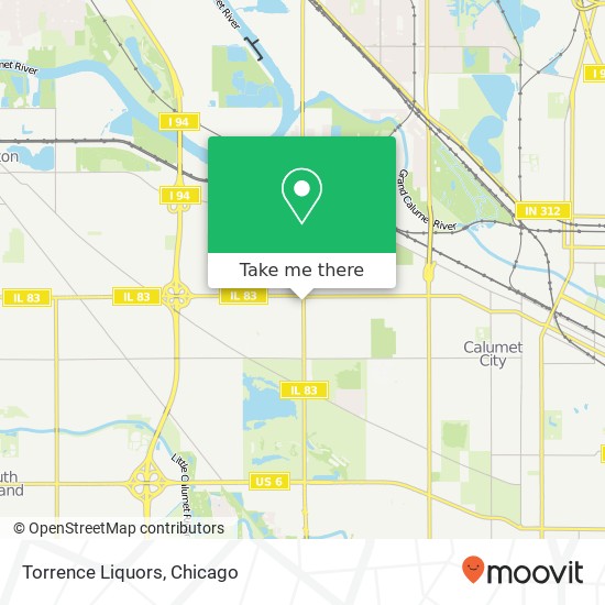 Torrence Liquors map