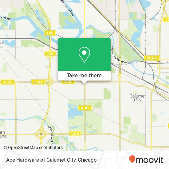 Mapa de Ace Hardware of Calumet City