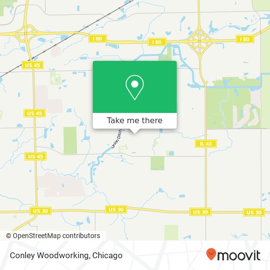 Conley Woodworking map