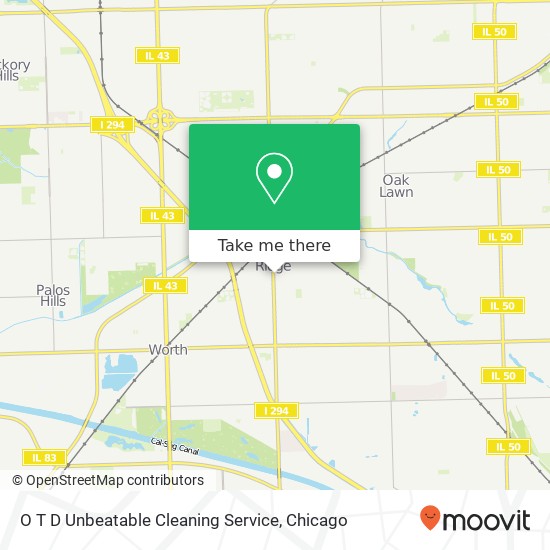 Mapa de O T D Unbeatable Cleaning Service