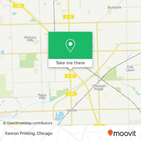 Kevron Printing map