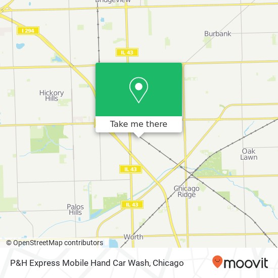 Mapa de P&H Express Mobile Hand Car Wash