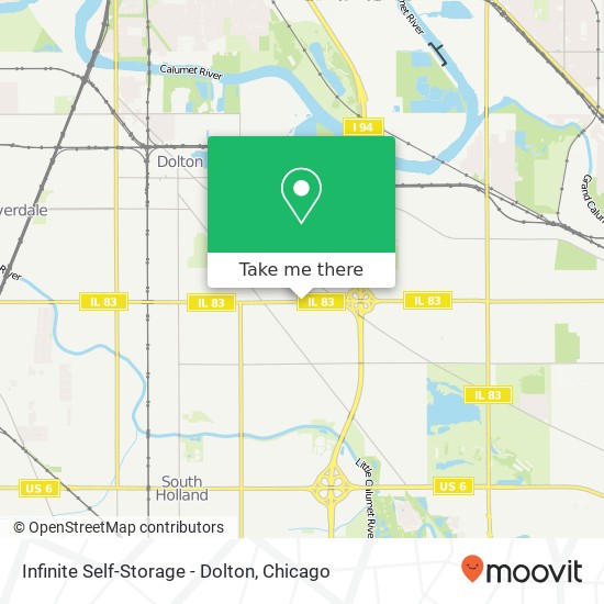 Infinite Self-Storage - Dolton map