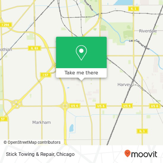 Stick Towing & Repair map