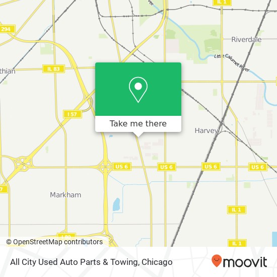 Mapa de All City Used Auto Parts & Towing