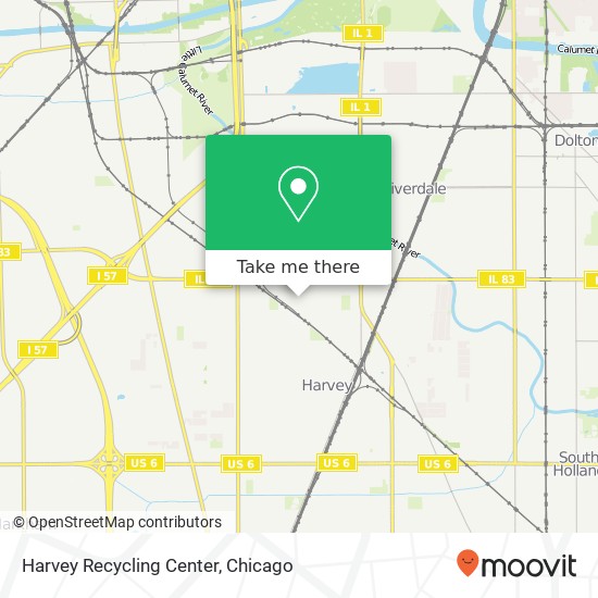 Mapa de Harvey Recycling Center