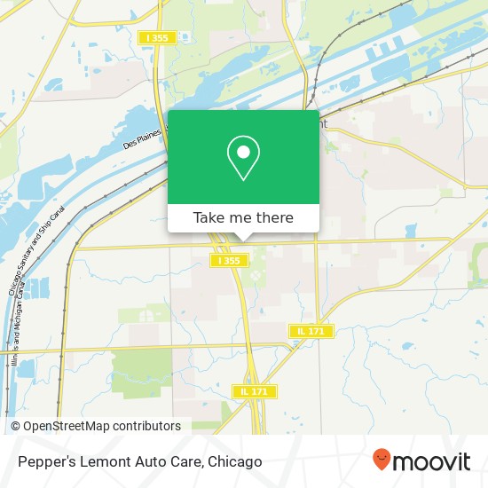 Mapa de Pepper's Lemont Auto Care