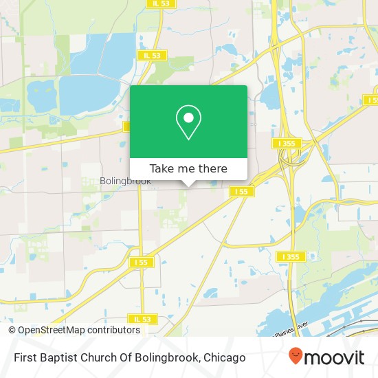 Mapa de First Baptist Church Of Bolingbrook