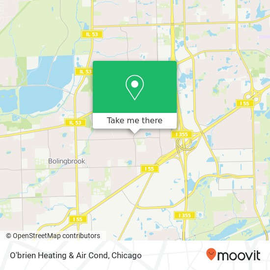 O'brien Heating & Air Cond map