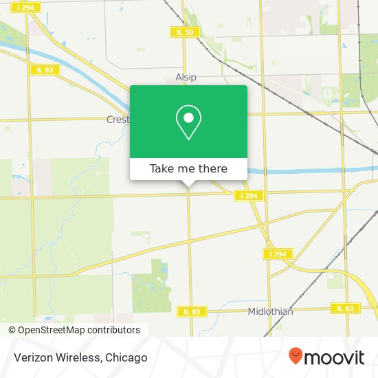 Mapa de Verizon Wireless