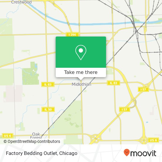 Mapa de Factory Bedding Outlet