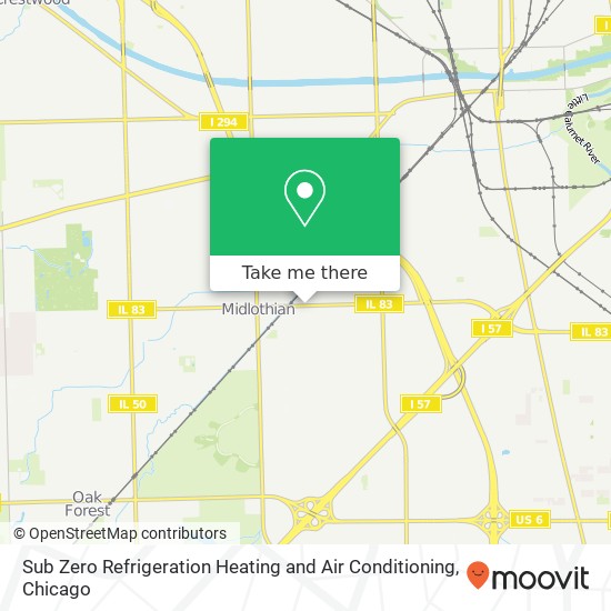 Sub Zero Refrigeration Heating and Air Conditioning map
