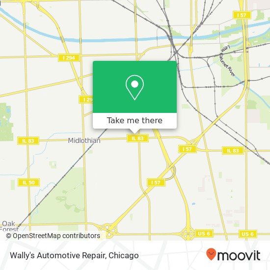 Mapa de Wally's Automotive Repair