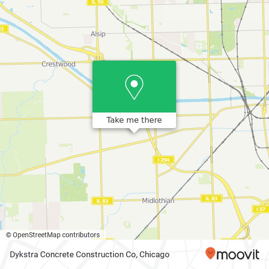 Mapa de Dykstra Concrete Construction Co