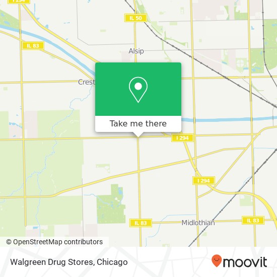 Mapa de Walgreen Drug Stores