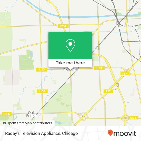 Raday's Television Appliance map