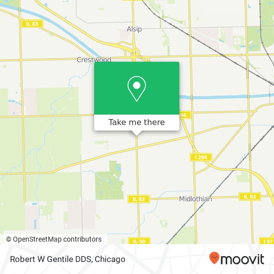 Robert W Gentile DDS map