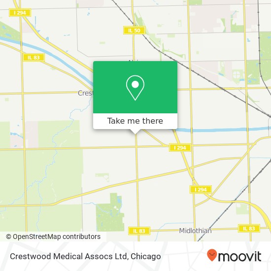 Crestwood Medical Assocs Ltd map