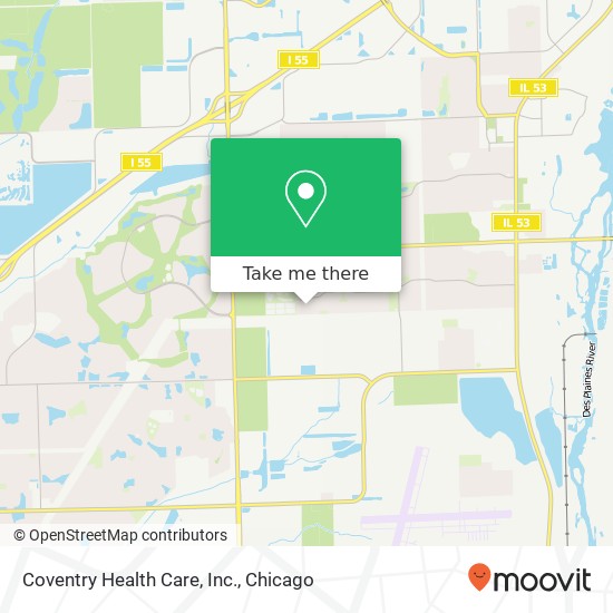 Mapa de Coventry Health Care, Inc.