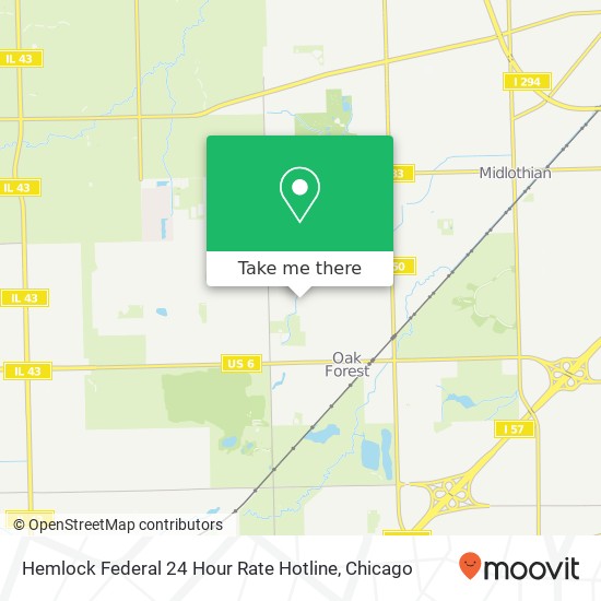 Hemlock Federal 24 Hour Rate Hotline map