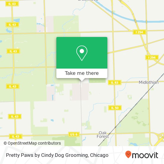 Mapa de Pretty Paws by Cindy Dog Grooming