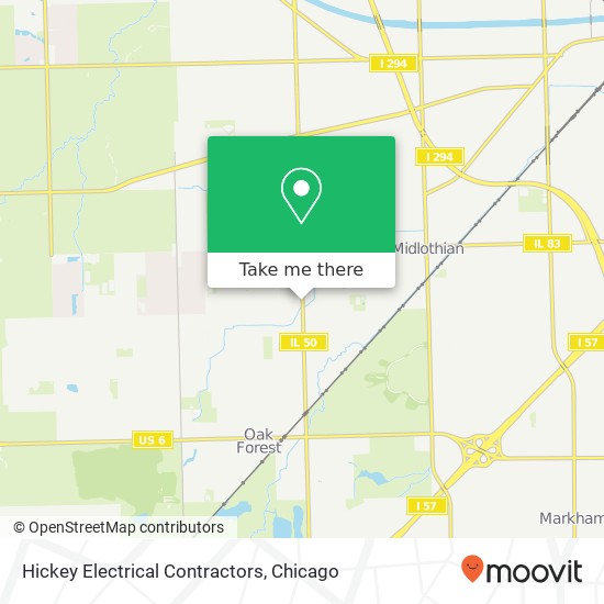 Hickey Electrical Contractors map