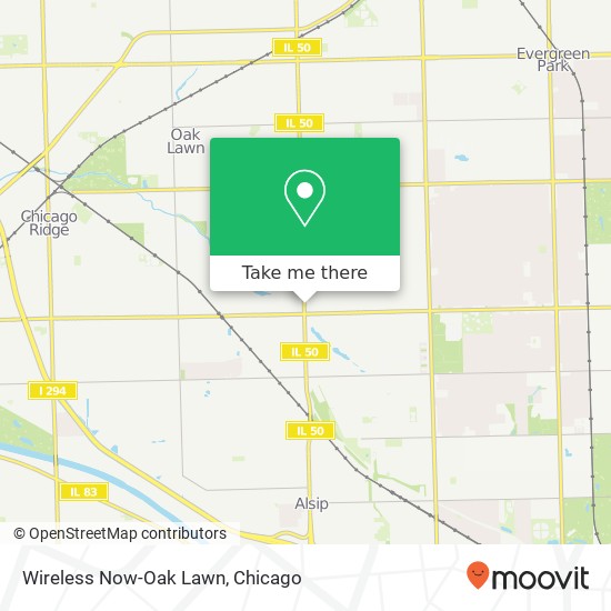 Mapa de Wireless Now-Oak Lawn
