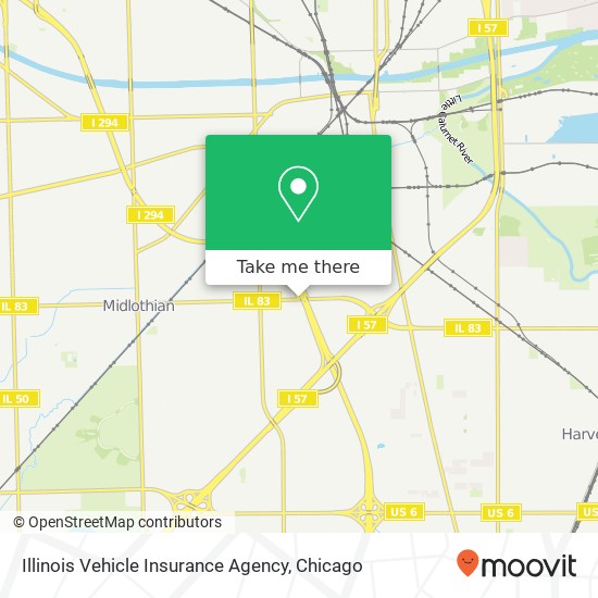 Mapa de Illinois Vehicle Insurance Agency