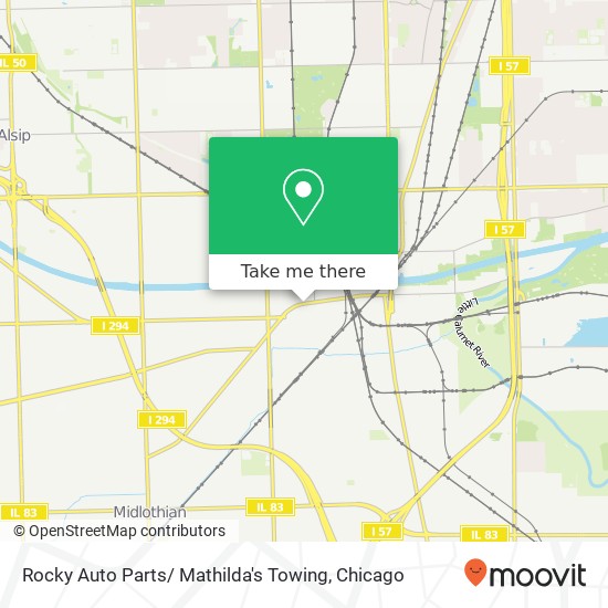 Rocky Auto Parts/ Mathilda's Towing map