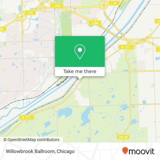 Mapa de Willowbrook Ballroom