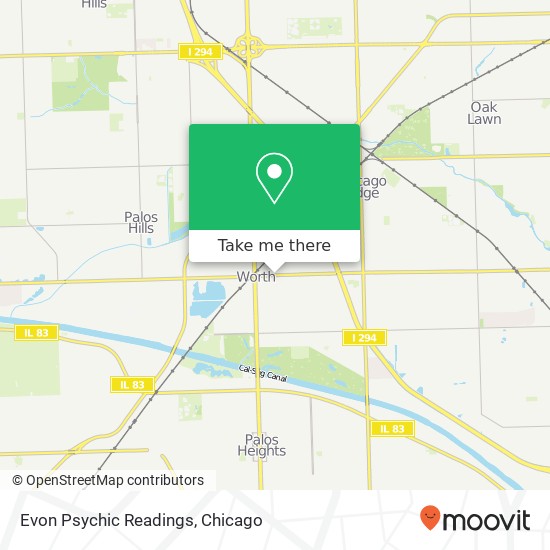 Evon Psychic Readings map