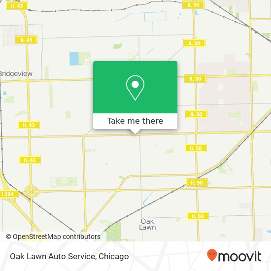 Mapa de Oak Lawn Auto Service