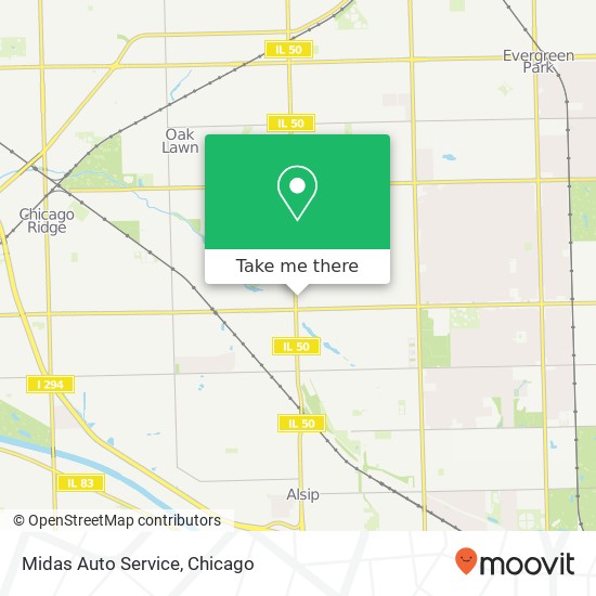 Mapa de Midas Auto Service