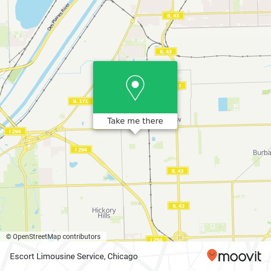 Escort Limousine Service map