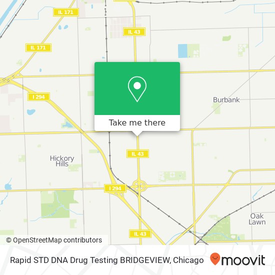 Mapa de Rapid STD DNA Drug Testing BRIDGEVIEW